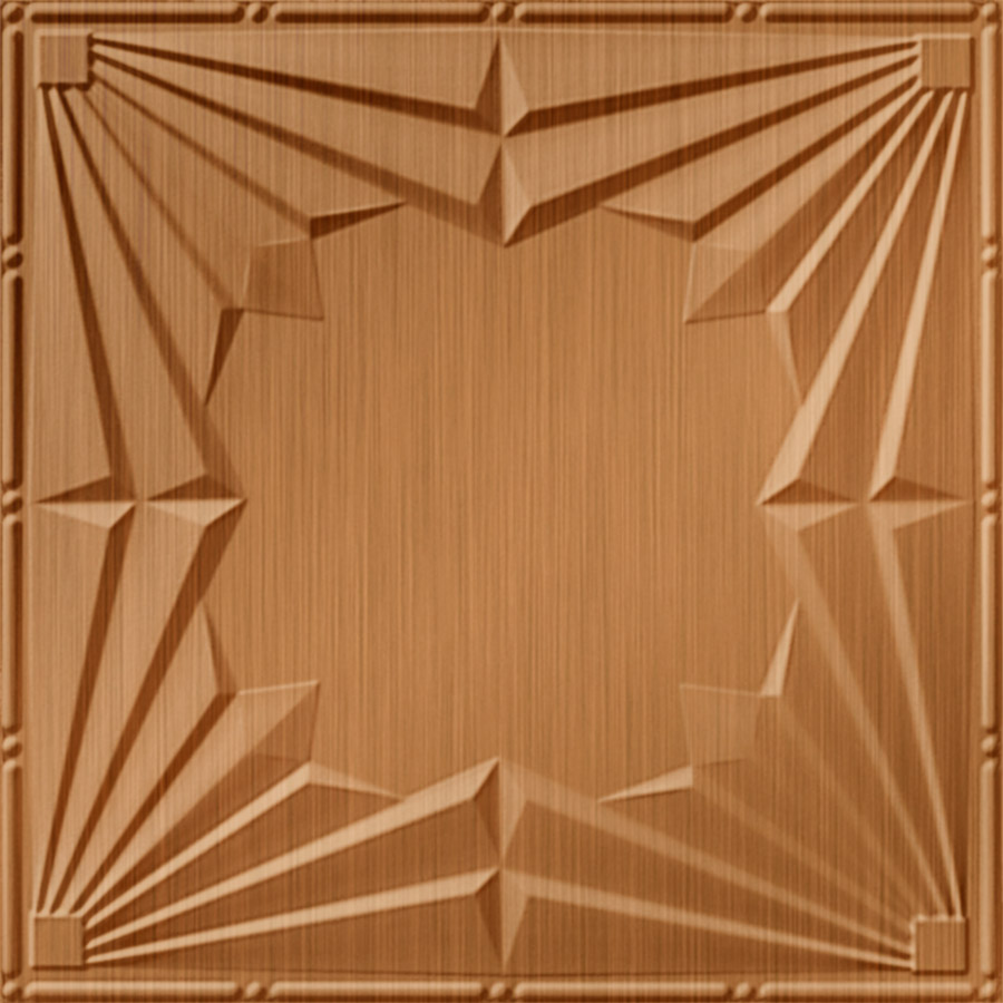 MirroFlex Ceiling Tiles Art Deco Brushed Copper