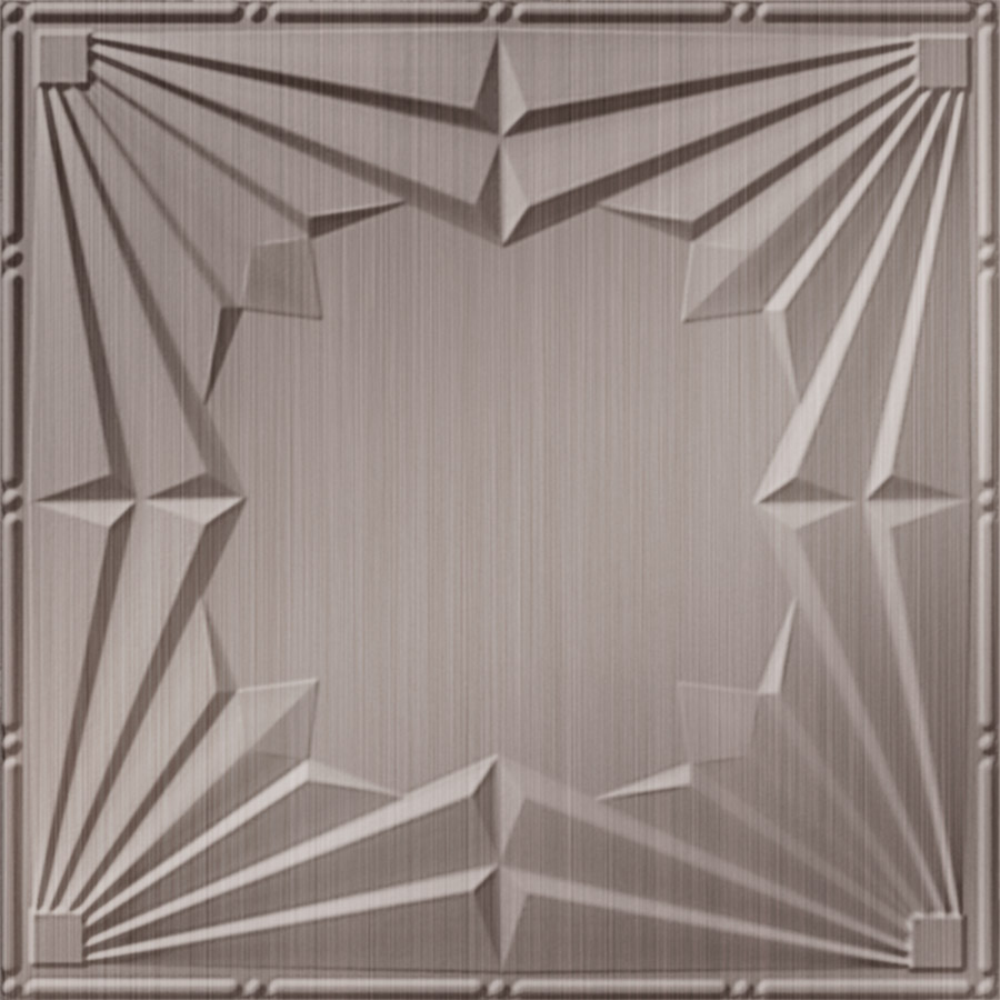 MirroFlex Ceiling Tiles Art Deco Brushed Nickel