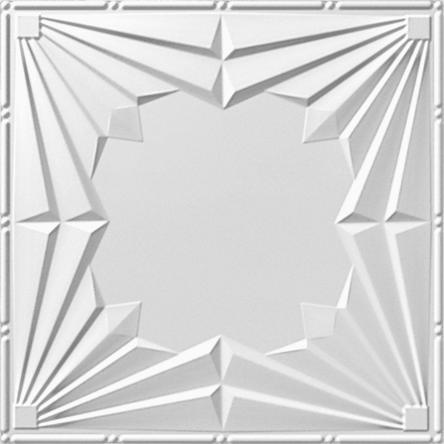 MirroFlex Ceiling Tiles Art Deco Matte White