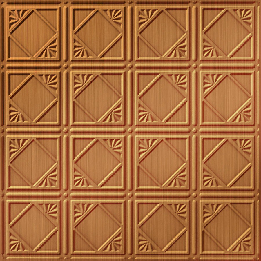 MirroFlex Ceiling Tiles Charleston Brushed Copper