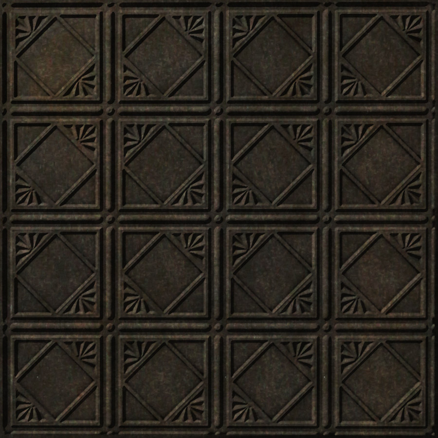 MirroFlex Ceiling Tiles Charleston Smoked Pewter