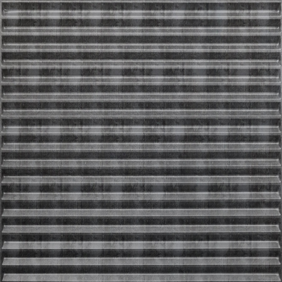 MirroFlex Ceiling Tiles Corrugated Crosshatch Silver