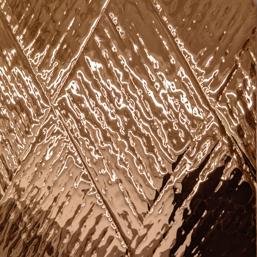 NuMetal High Pressure Laminate Sheet Diamond Rose Gold