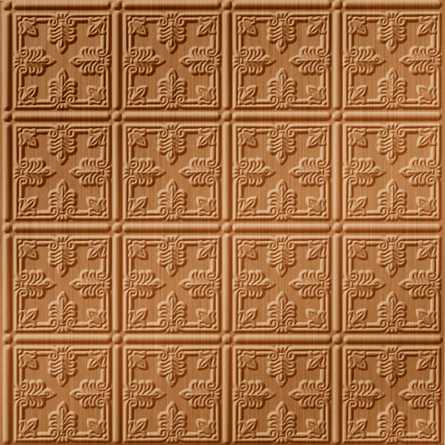 MirroFlex Ceiling Tiles Fleur Brushed Copper