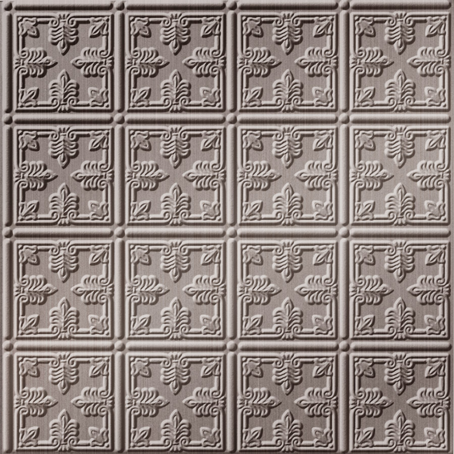 MirroFlex Ceiling Tiles Fleur Brushed Nickel