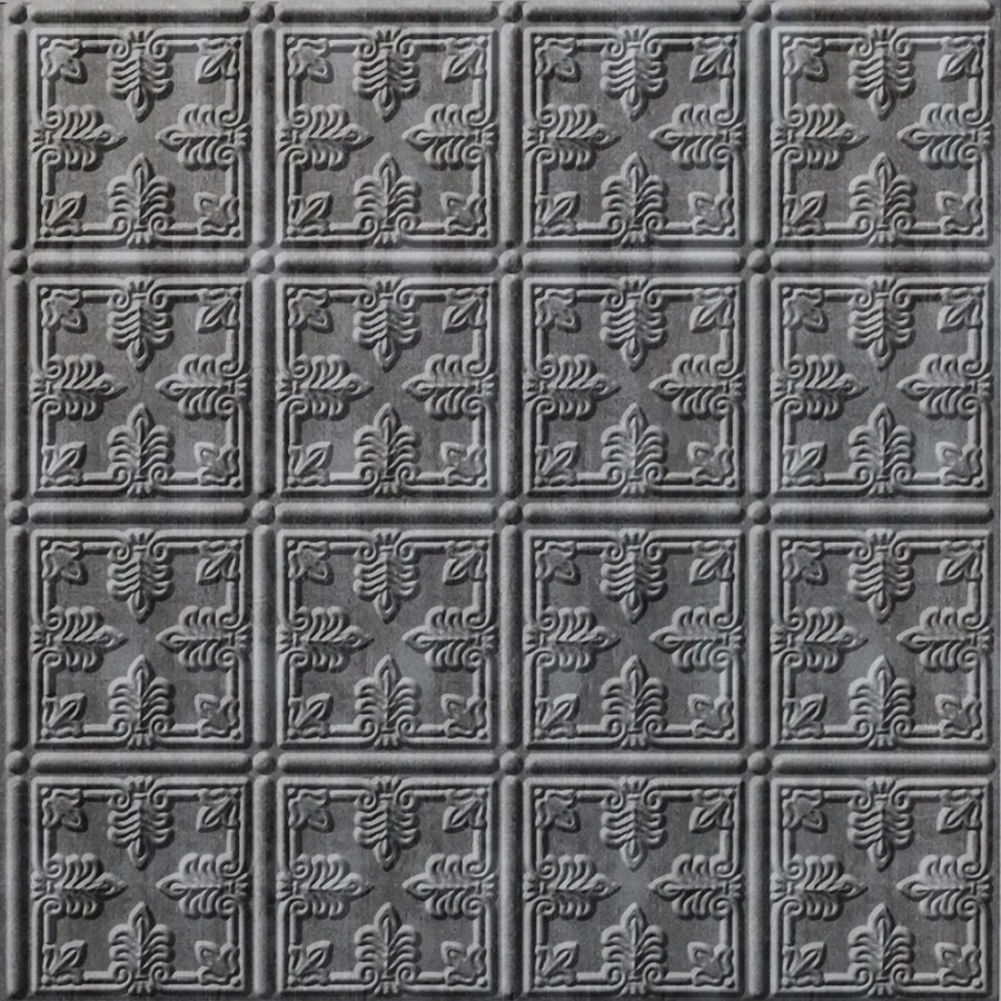 MirroFlex Ceiling Tiles Fleur Crosshatch Silver