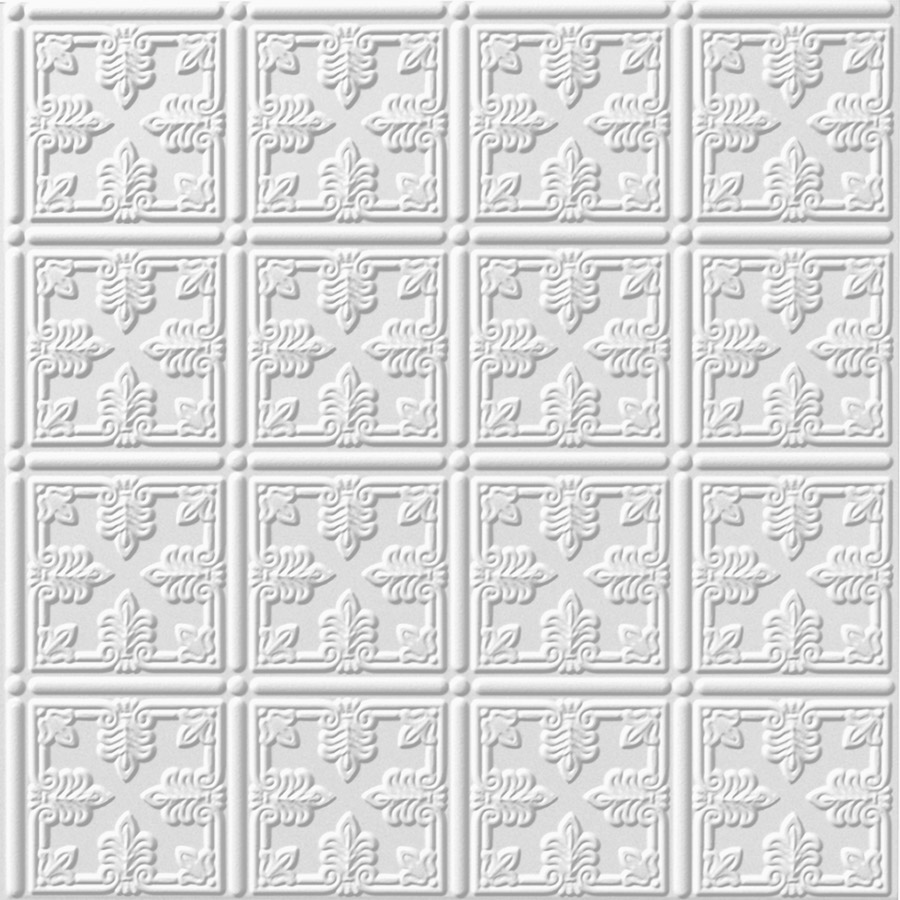 MirroFlex Ceiling Tiles Fleur Gloss White