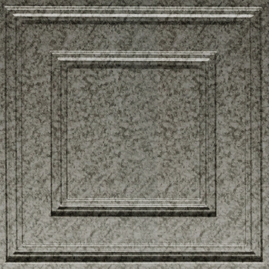 MirroFlex Ceiling Tiles Raised Panel Coffer Galvanized