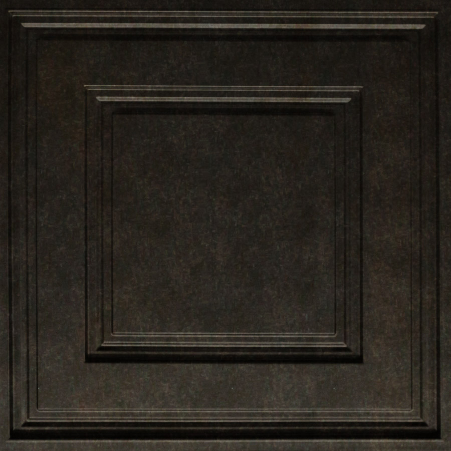 MirroFlex Ceiling Tiles Raised Panel Coffer Smoked Pewter