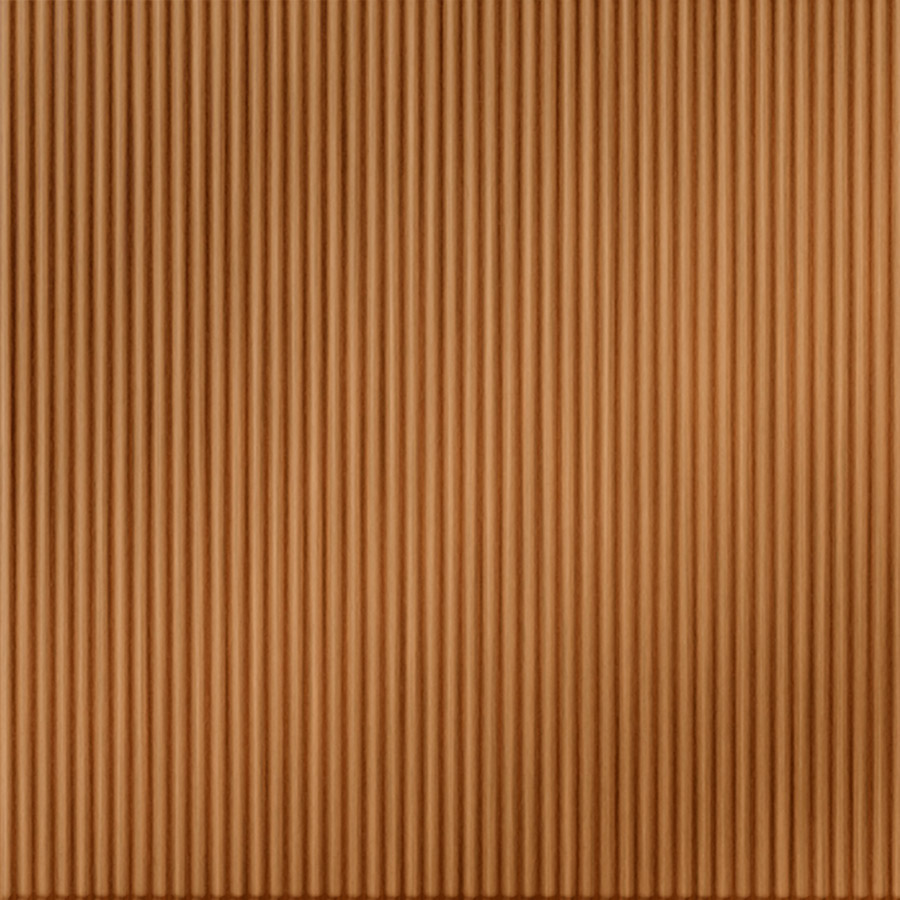 MirroFlex Ceiling Tiles Rib1 Brushed Copper