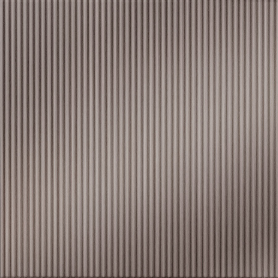 MirroFlex Ceiling Tiles Rib1 Brushed Nickel
