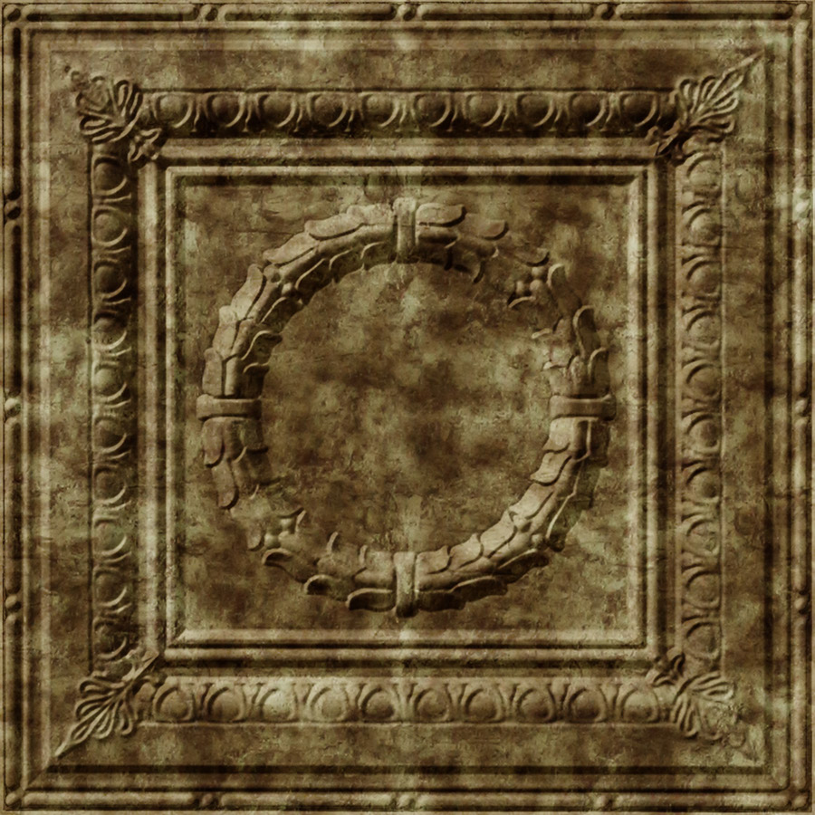 MirroFlex Ceiling Tiles Rosette Bermuda Bronze