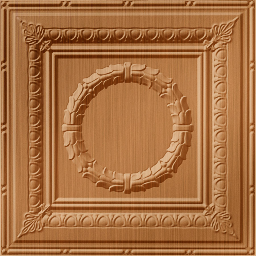 MirroFlex Ceiling Tiles Rosette Brushed Copper