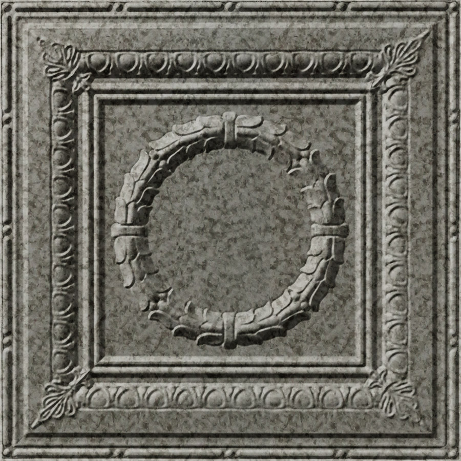 MirroFlex Ceiling Tiles Rosette Galvanized