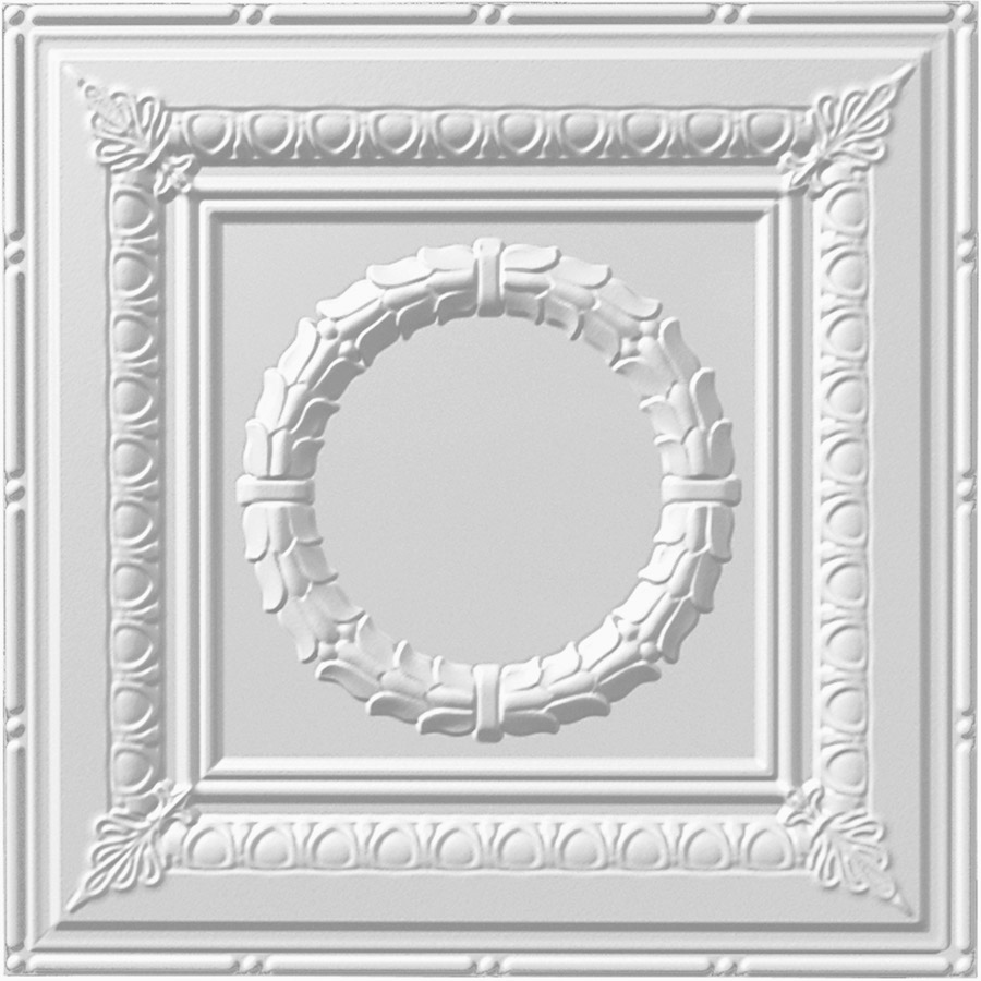MirroFlex Ceiling Tiles Rosette Gloss White