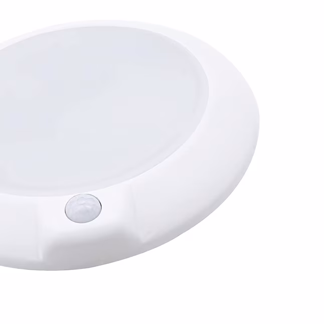 Ceiling Light 1 -Light 5.8-in White Integrated LED Flush Mount Light with Motion Sensor