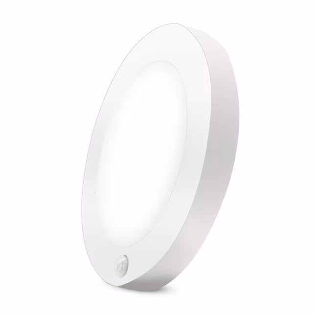 Ceiling Light 1 -Light 6.18-in White Integrated LED Flush Mount Light with Motion Sensor