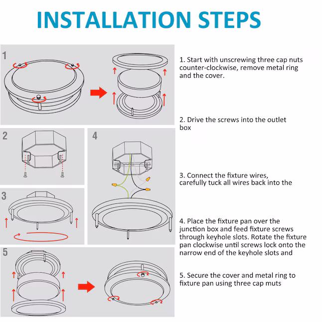 Ceiling Lights 1 -Light 10-in Brushed Nickel Integrated LED Flush Mount Light