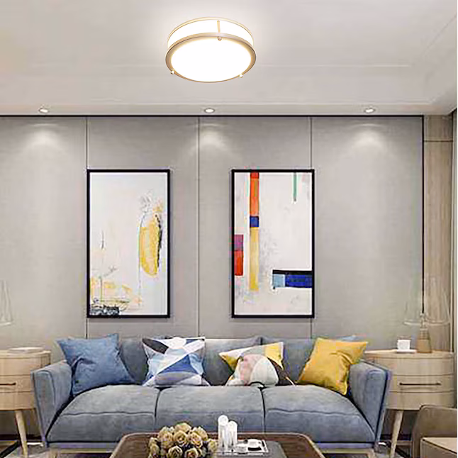 Ceiling Lights 1 -Light 10-in Brushed Nickel Integrated LED Flush Mount Light