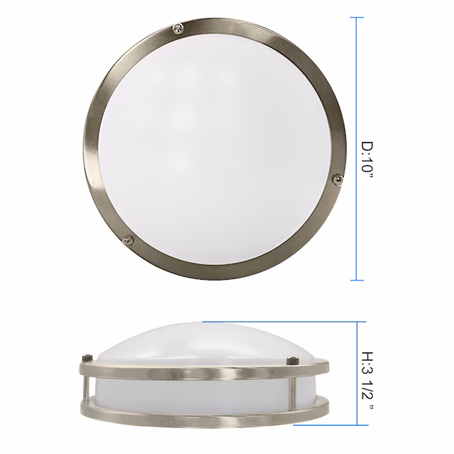 Ceiling Lights 1 -Light 10-in Brushed Nickel Integrated LED Flush Mount Light