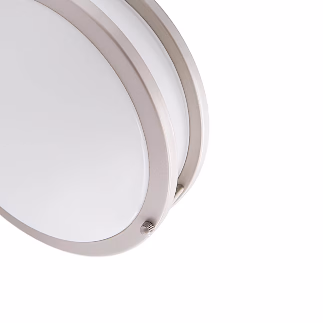 Flush Mount Light 1 -Light 12-in Brushed Nickel Integrated LED Flush Mount Light with Motion Sensor
