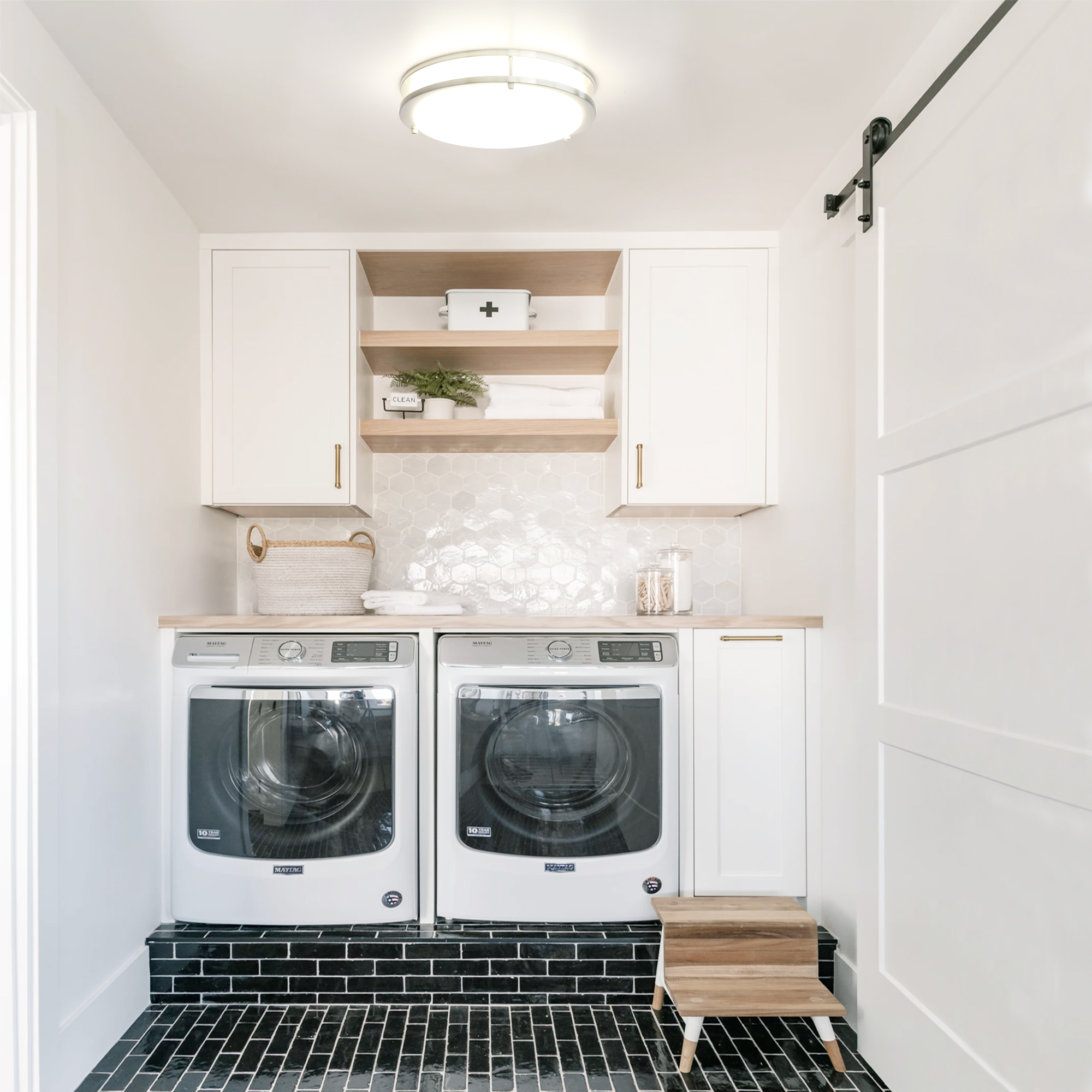 DR011220D-803BN - Ceiling Mount 1 -Light 12-in Brushed Nickel Integrated LED Flush Mount Light