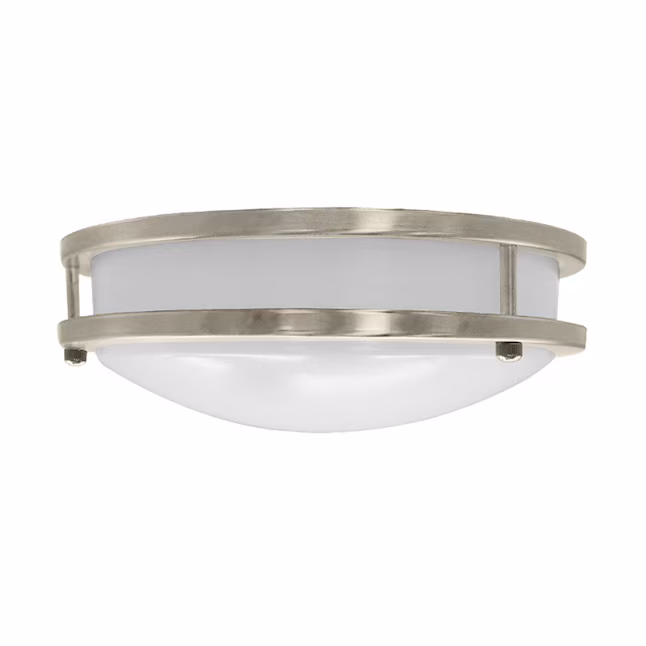 Ceiling Mount 1 -Light 12-in Brushed Nickel Integrated LED Flush Mount Light
