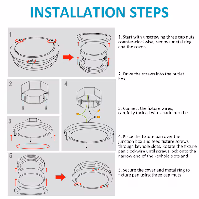 Ceiling Mount 1 -Light 12-in Brushed Nickel Integrated LED Flush Mount Light