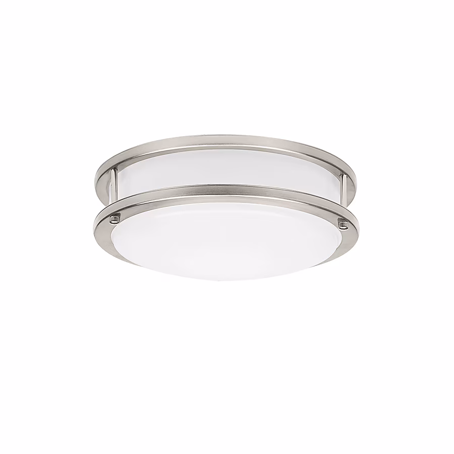 Ceiling Mount 1 -Light 12-in Brushed Nickel Integrated LED Flush Mount Light
