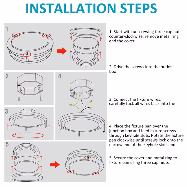 Ceiling Lamps 1 -Light 14-in Brushed Nickel Integrated LED Flush Mount Light