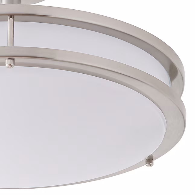 Semi Flush Mount 1 -Light 16-in Brushed Nickel Integrated LED Semi Flush Mount Light