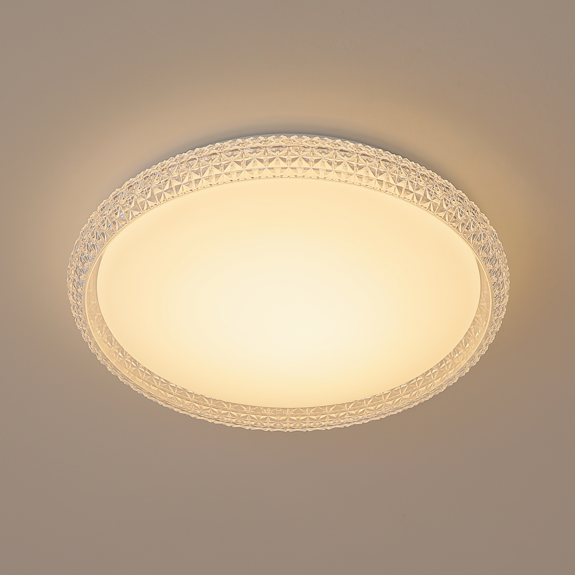 LED Flush Mount 1 -Light 16-in White Integrated LED Flush Mount Light