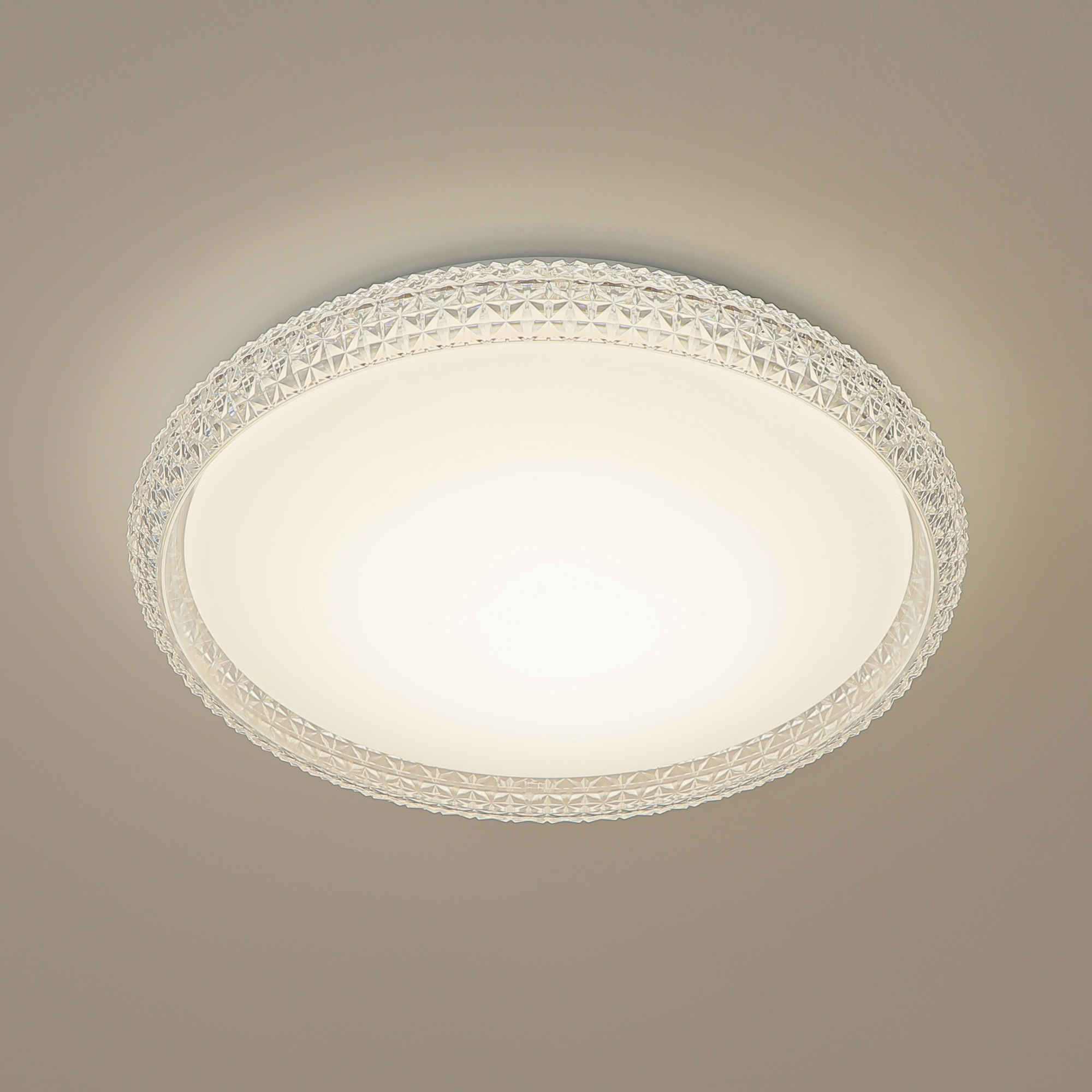 LED Flush Mount 1 -Light 16-in White Integrated LED Flush Mount Light