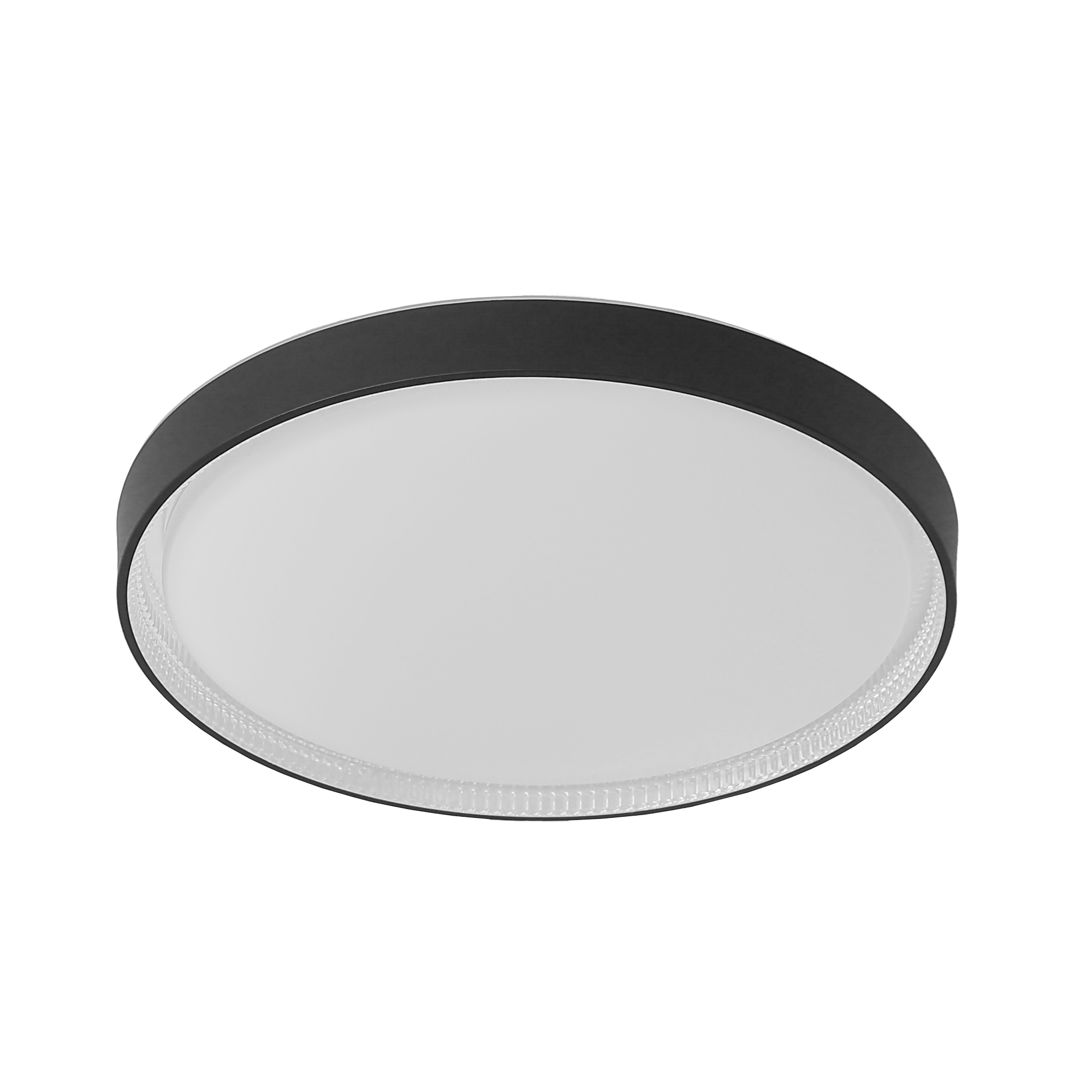 Flush Mount Light 1 -Light 15.6-in Matte Black Integrated LED Flush Mount Light