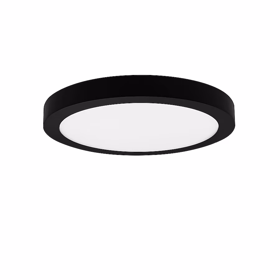 LED Ceiling Light 1 -Light 9.5-in Matte Black Integrated LED Flush Mount Light