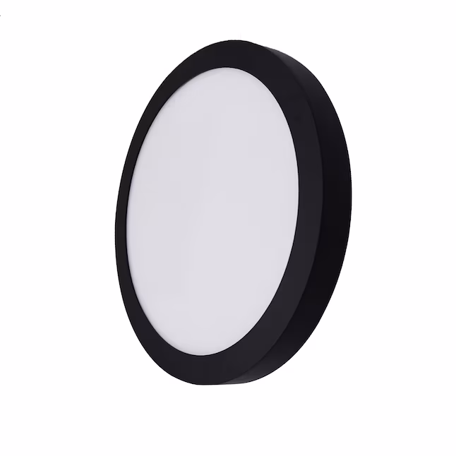 LED Ceiling Light 1 -Light 9.5-in Matte Black Integrated LED Flush Mount Light