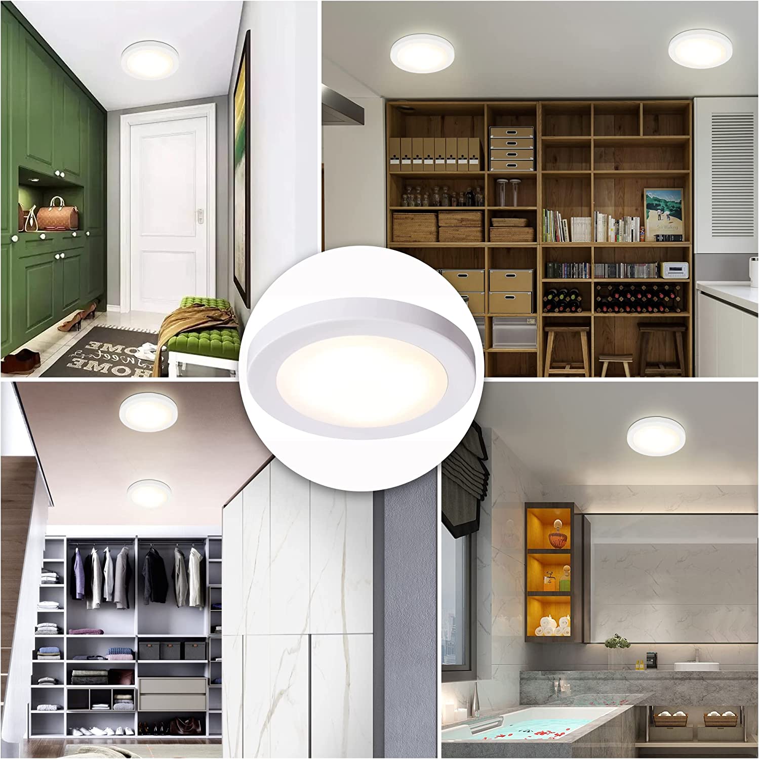 SFM050715D-803WH - Flush Mount Light 1 -Light 7.5-in White Integrated LED Flush Mount Light