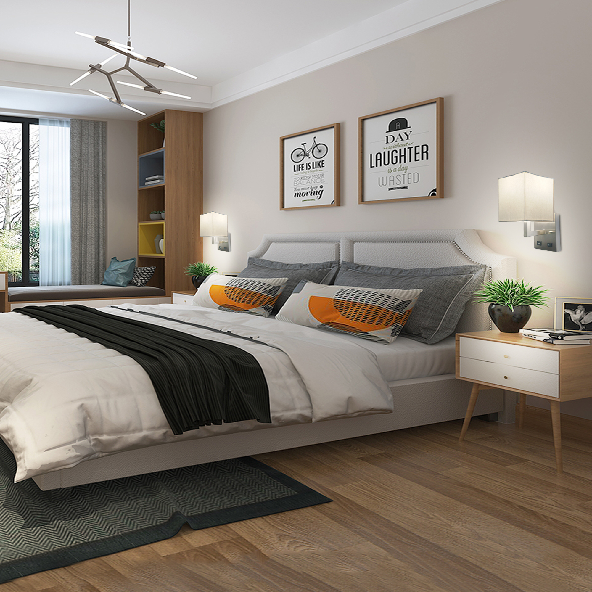 Wall Sconces 5.9-in W 1 -Light Brushed Nickel Wall Sconce