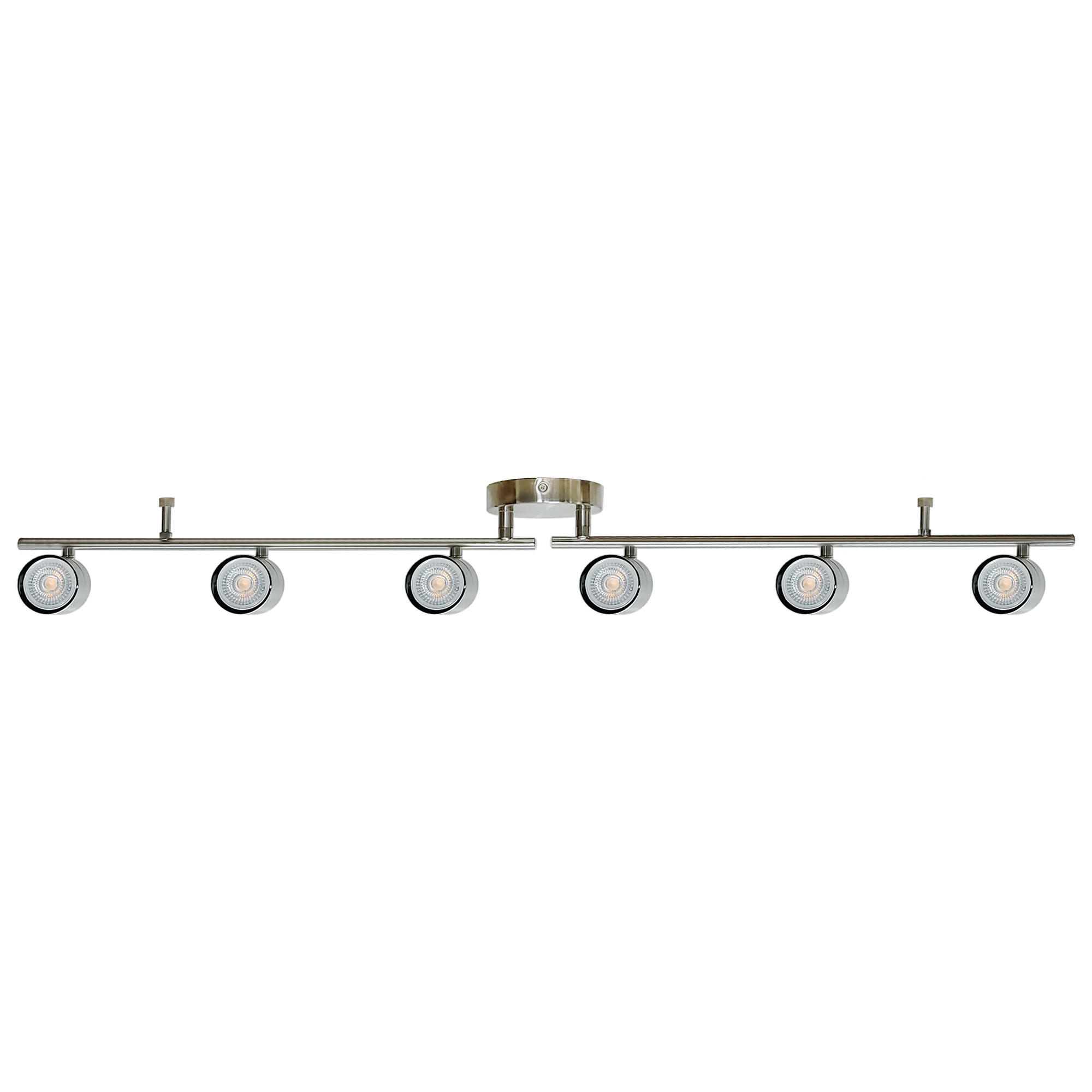 CRRF6400L30SN - 44.5-in 6 -Light Brushed nickel dimmable GU10 pin base Modern/contemporary Flexible Track Lighting Kit with Round Brushed Nickel Pivoting Heads