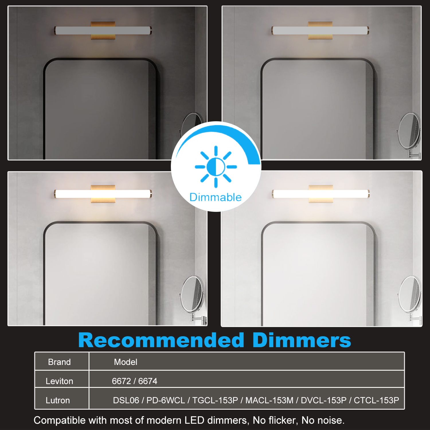 Bathroom Lighting Contractor Select 24-in 1 -Light Brushed Nickel Integrated LED Modern/contemporary Vanity light bar