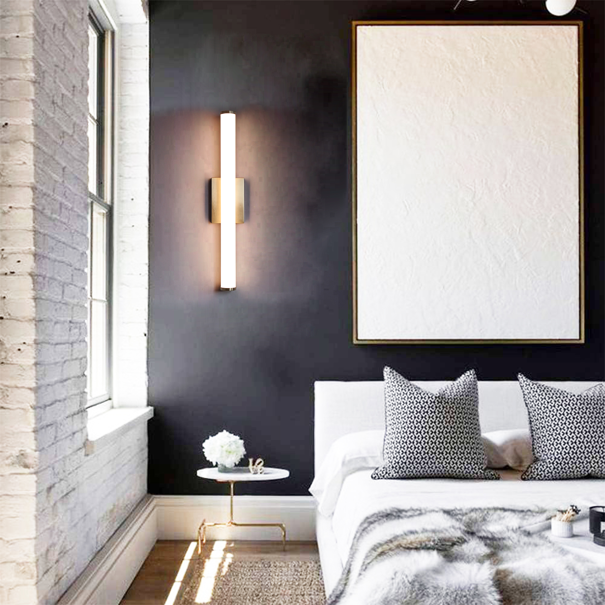 Bathroom Lighting Contractor Select 24-in 1 -Light Brushed Nickel Integrated LED Modern/contemporary Vanity light bar