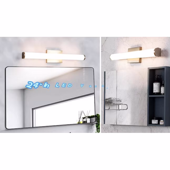 Bathroom Lighting Contractor Select 24-in 1 -Light Brushed Nickel Integrated LED Modern/contemporary Vanity light bar