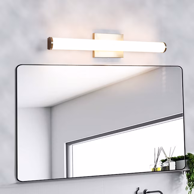 Bathroom Lighting Contractor Select 24-in 1 -Light Brushed Nickel Integrated LED Modern/contemporary Vanity light bar