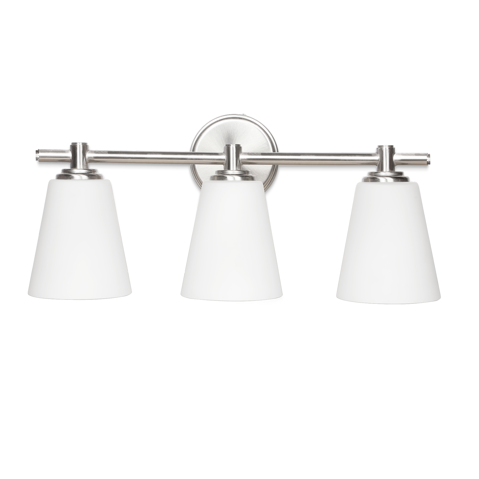 Vanity Lights For Bathroom 20.25-in 3 -Light Brushed Nickel Modern/contemporary Vanity light