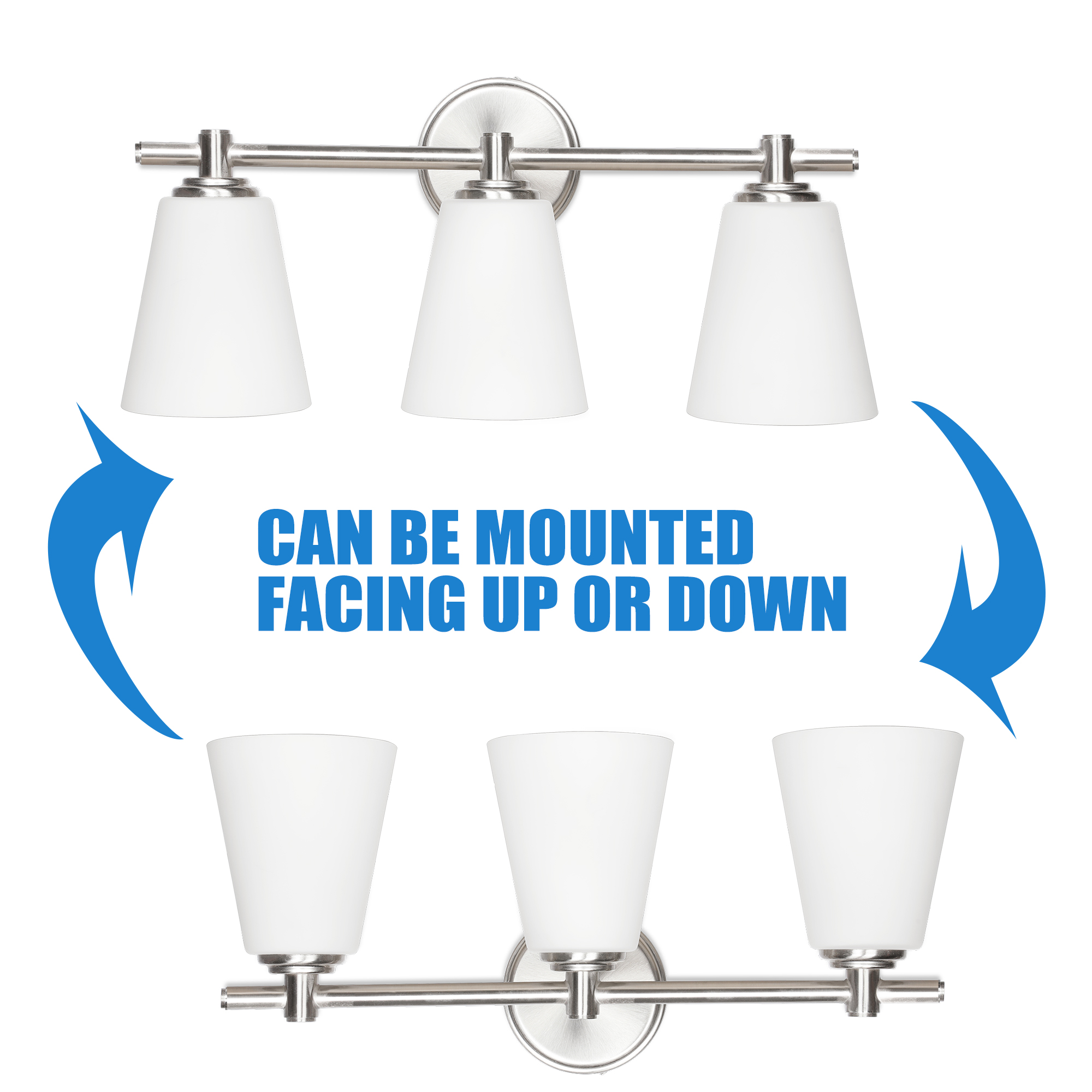 VT332000-BN - Vanity Lights For Bathroom 20.25-in 3 -Light Brushed Nickel Modern/contemporary Vanity light