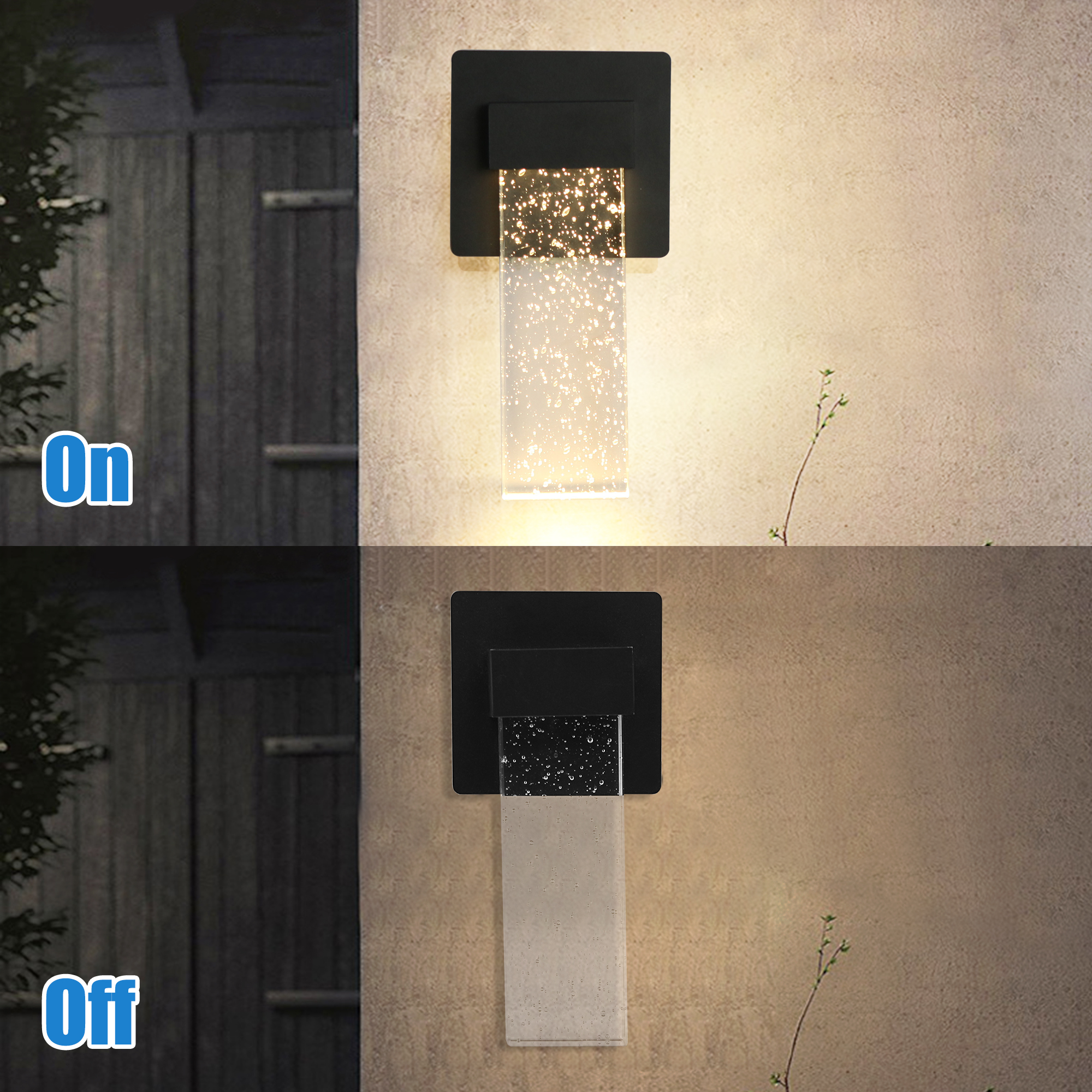 GW340301L-BK - Wall Lantern 4.7-in W 1 -Light Matte Black Integrated LED Wall Sconce