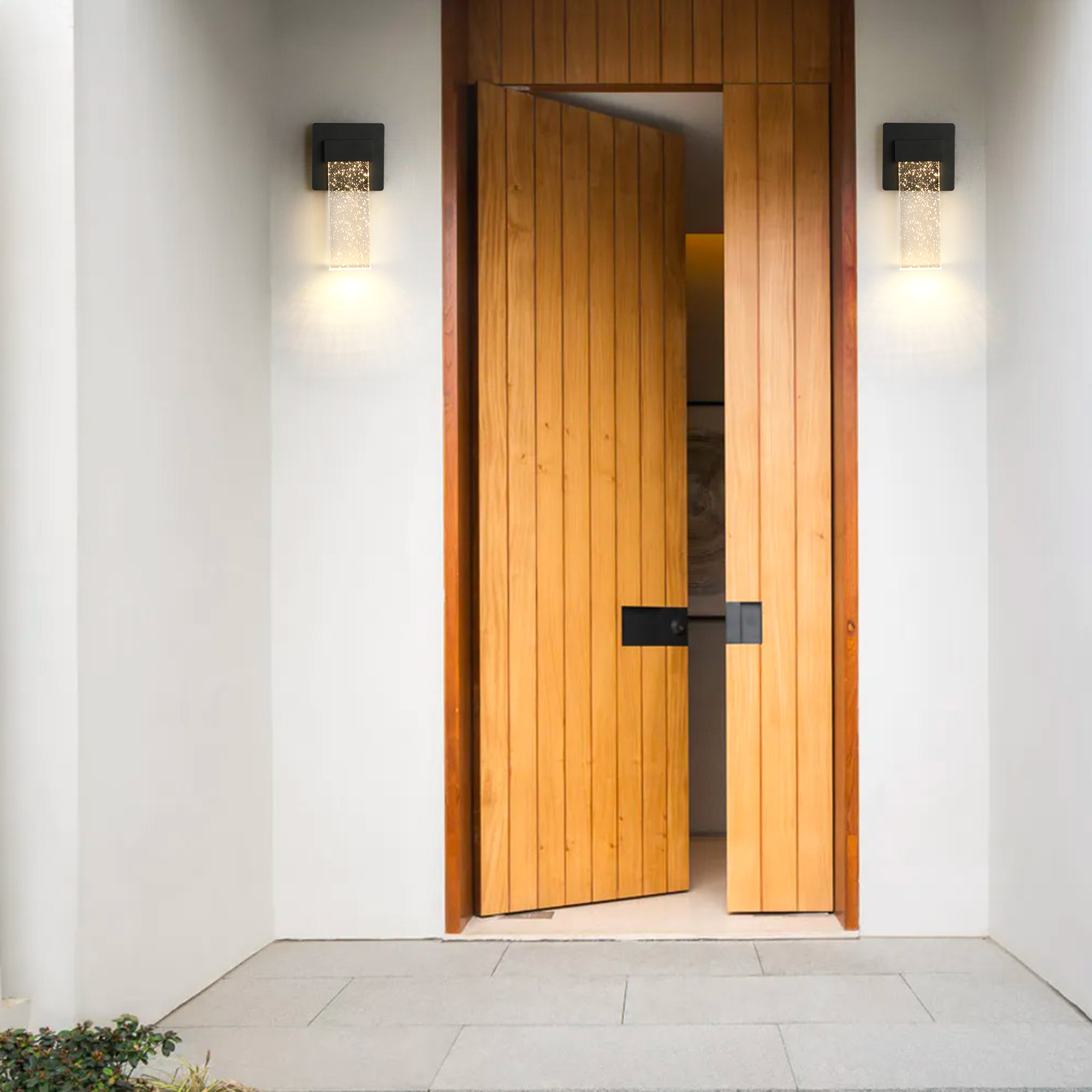 GW340301L-BK - Wall Lantern 4.7-in W 1 -Light Matte Black Integrated LED Wall Sconce