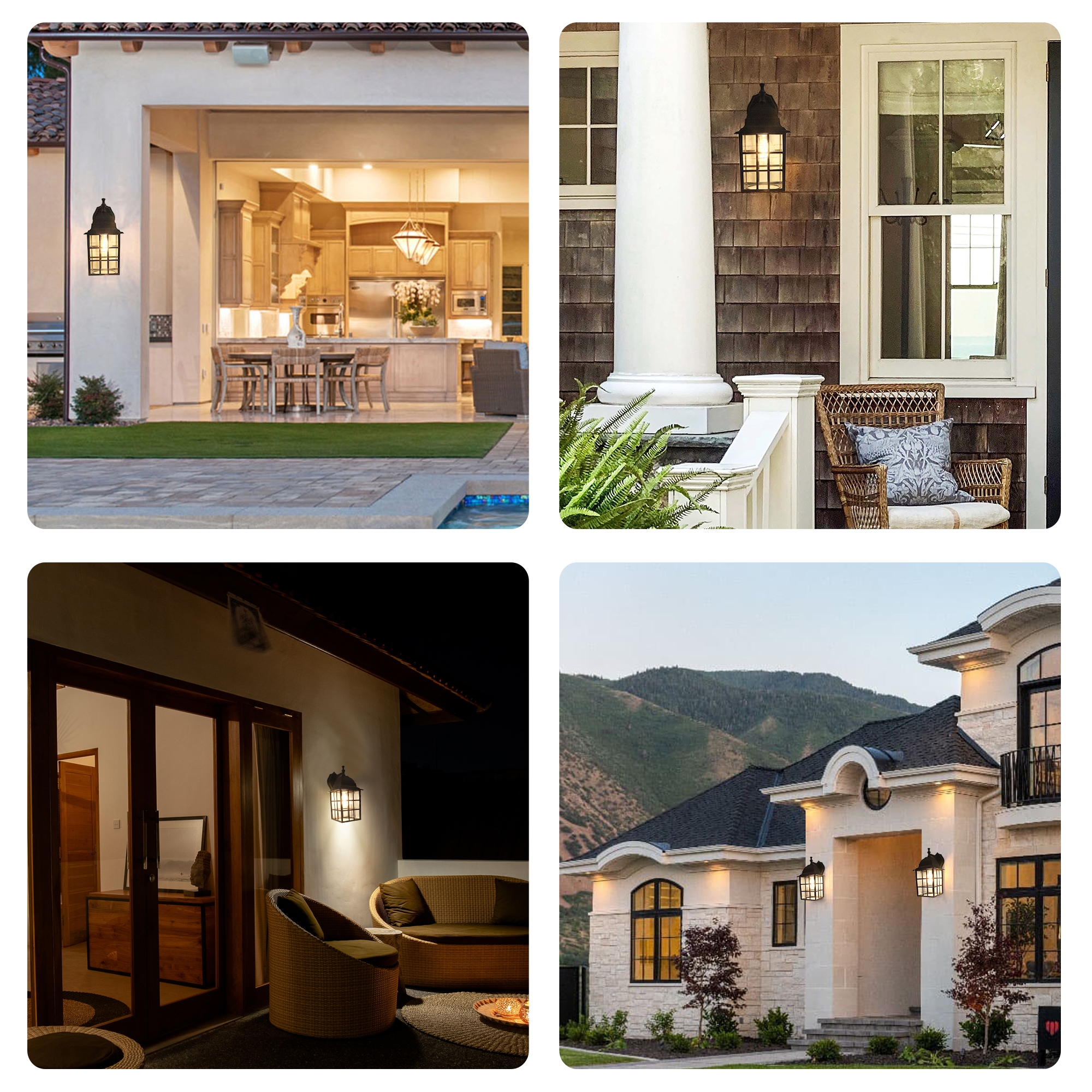 OD050812-BK - Wall Lantern 1 -Light 12.2-in H Matte Black Hardwired Outdoor Wall Light